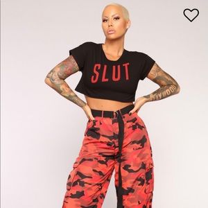 Fashion Nova Slut crop Tee